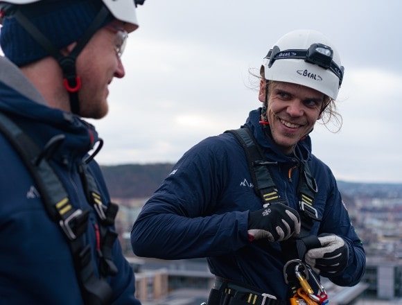 A chest harness for working at height and rescue operations.